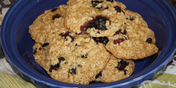 GF Oatmeal-Blueberry Cookies